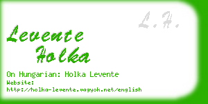 levente holka business card
